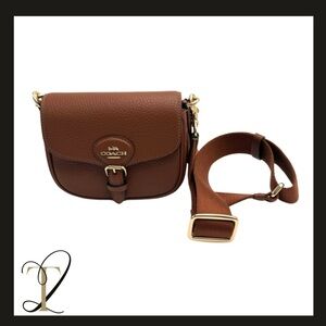 NWT COACH Amelia Small Leather Saddle Bag